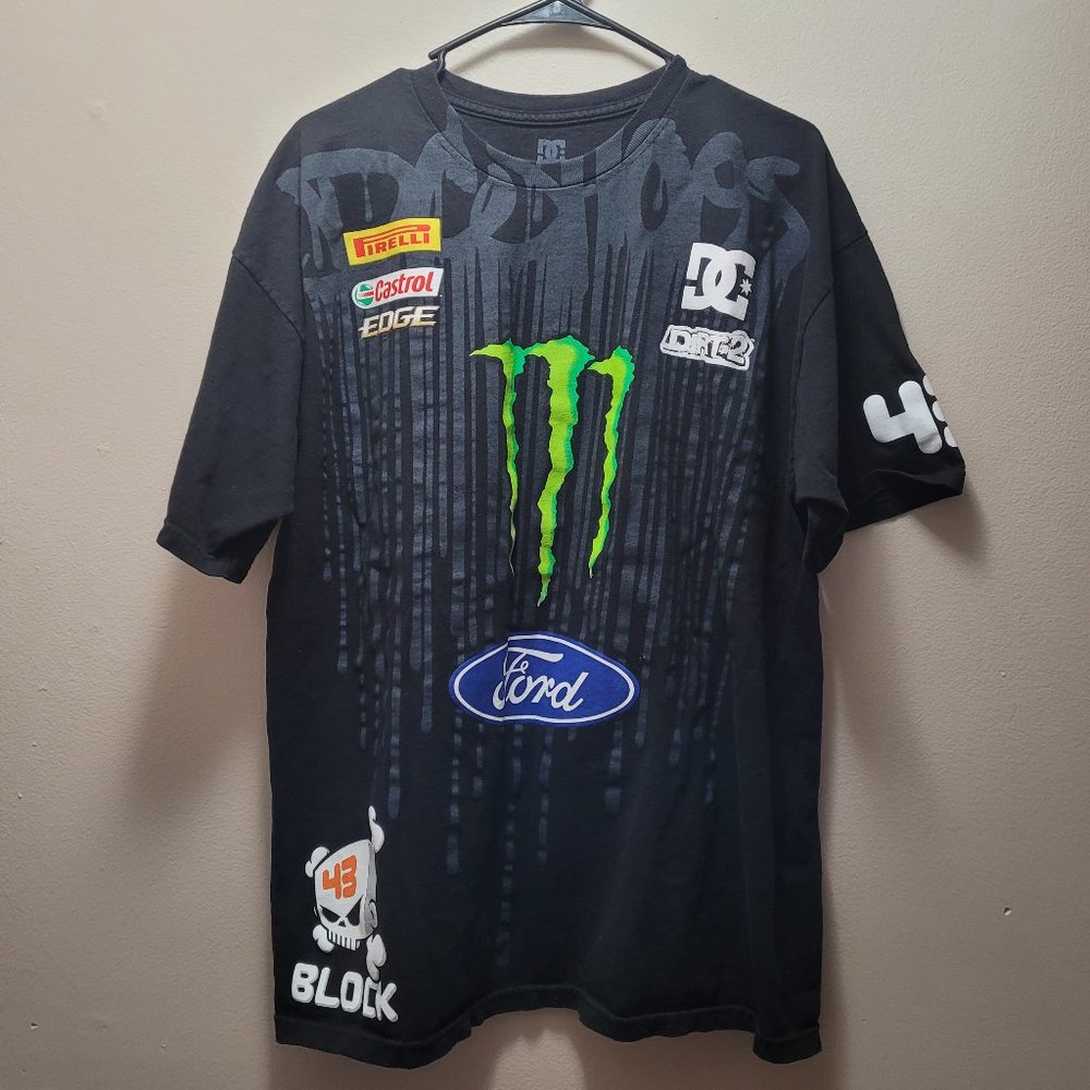 DC Monster Ken Block Logos Black Men's T-Shirt